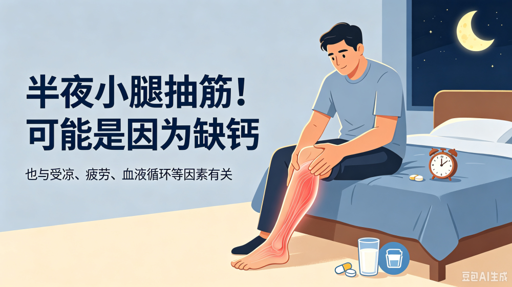 半夜小腿抽筋!可能是因为缺钙